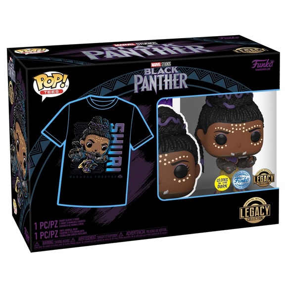 Funko POP! Marvel Collector's Box: Black Panther - Shuri - T-Shirt & Bobble-head - Picture 1 of 10